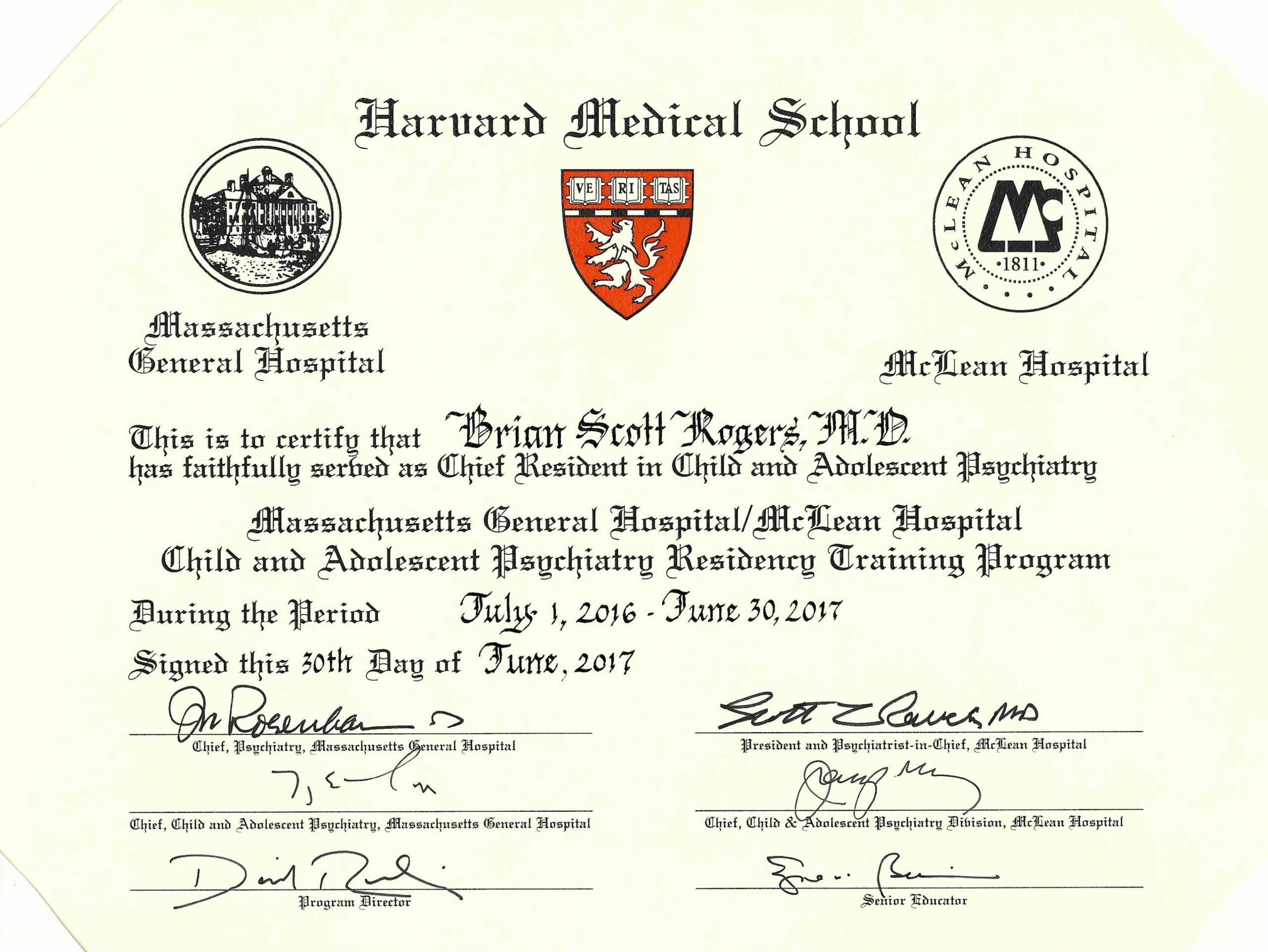 Harvard Chief Diploma